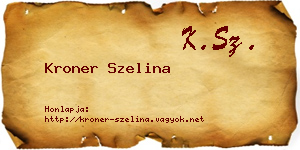 Kroner Szelina névjegykártya